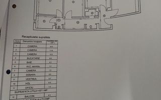 Apartament 3 camere, complet echipat, parcare inclusa, zona Rahova - Schiță 2