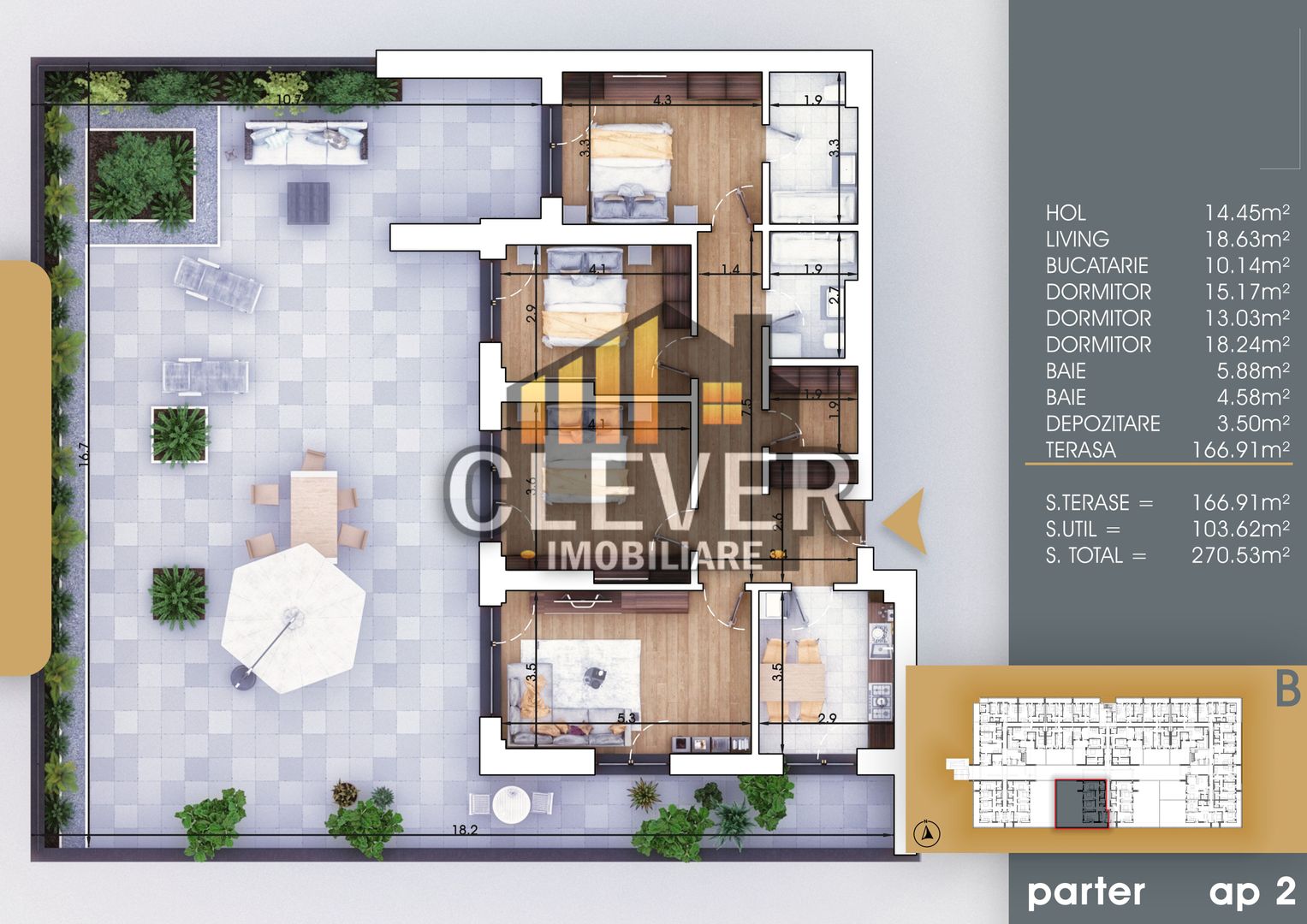 Apartament 4 camere finisat la cheie, terasă 167 mp, metrou Teclu - Schiță 6