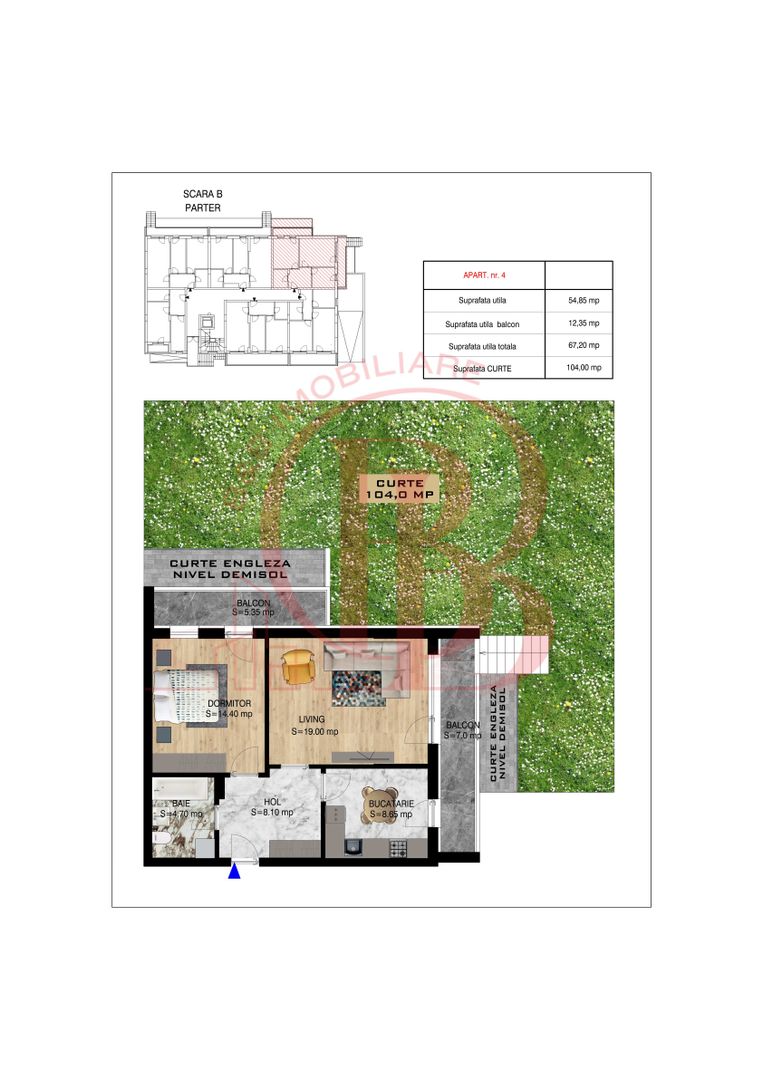 2 camere cu gradina  Pallady Metrou Nicolae Teclu - Schiță 18