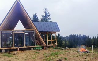 Cabana tip A frame si teren 1000 mp de vanzare / Marisel . Cluj - Poză 15