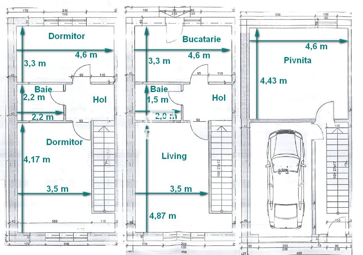 Casa tip triplex 4 camere, teren 84 mp, garaj - zona Turnisor -Sibiu - Poză 14