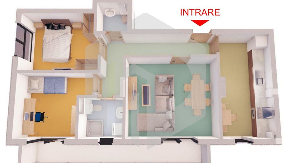 strada Autogarii | Apartament 3 camere - Turnisor - Parcare subterana - Schiță 5
