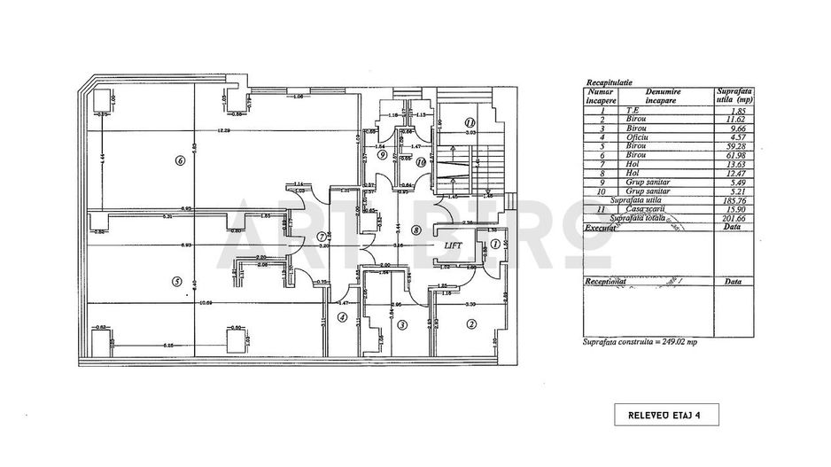Zero comision, 202mp birou Foisor, paza, parcare, 10 min. mers metrou - Schiță 13