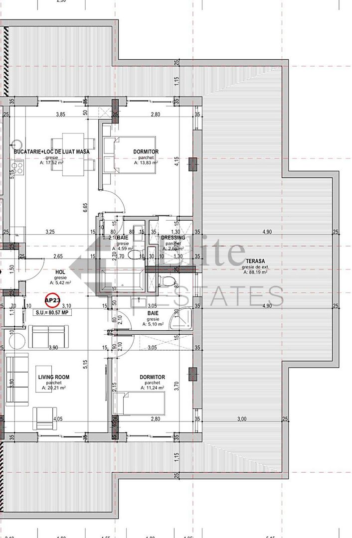 Penthouse de vanzare in Baile Felix - Schiță 2