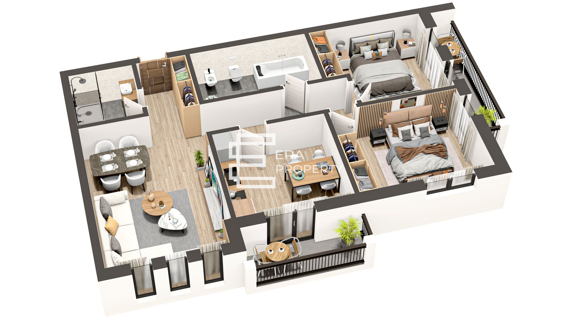 Apartament 3 cam. 84mp | 2 Băi | 2 Balcoane | zona Ratiu | Șelimbăr - Poză 8