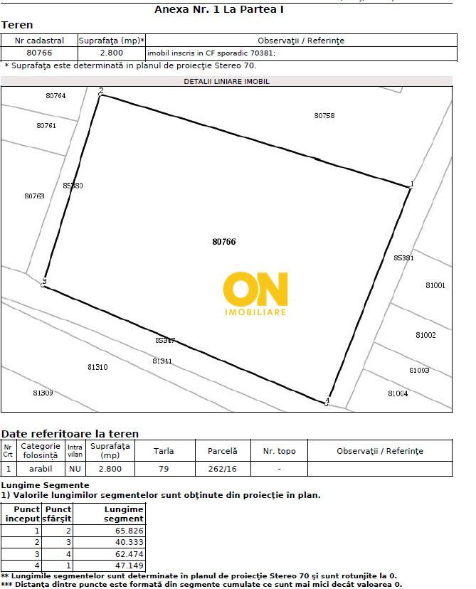 Teren 2800 mp, Galtiu, comuna Santimbru - Poză 3
