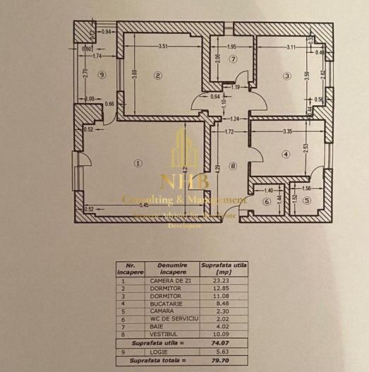Apartament de vanzare -3 camere Barbu Vacarescu - Poză 16
