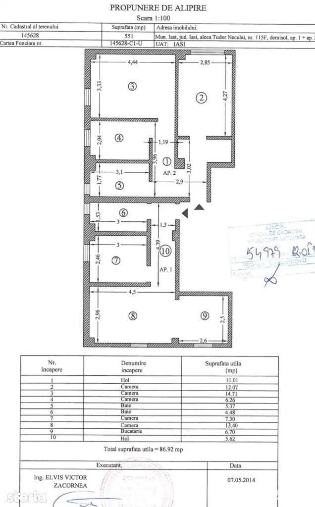 PF Vand 2 apartamente 2 camere, unite cadastral, CUG, Iasi - exclus agentii - Poză 1