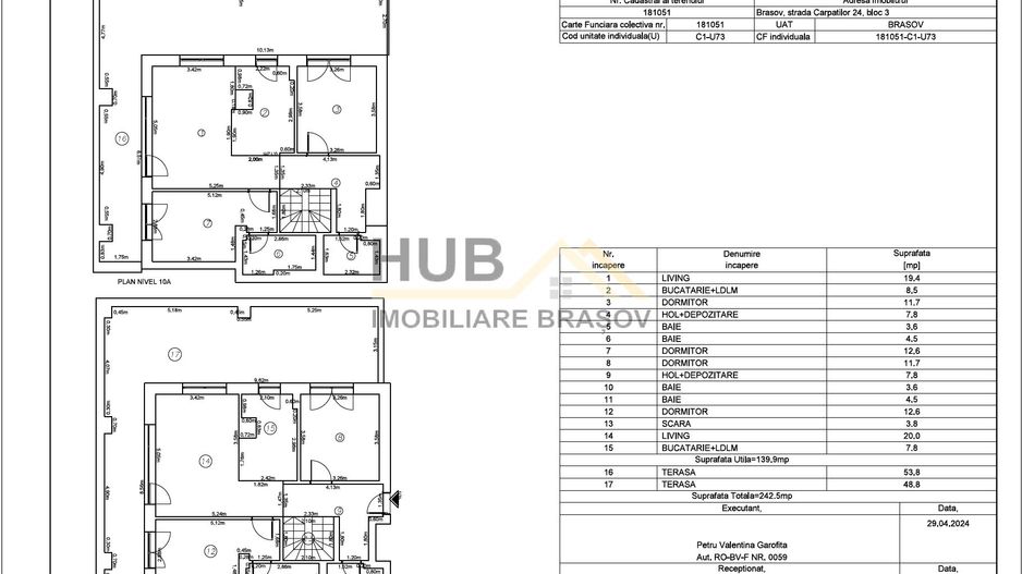 Penthouse pe 2 nivele zona Racadau | 140mp + terasa 103mp - Poză 11
