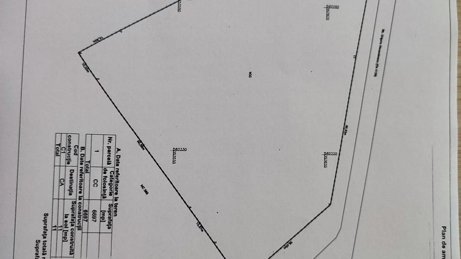 Teren intravilan de vânzare – Periș, Ilfov | 6697 mp | Deschidere 200 ml | - Poză 1