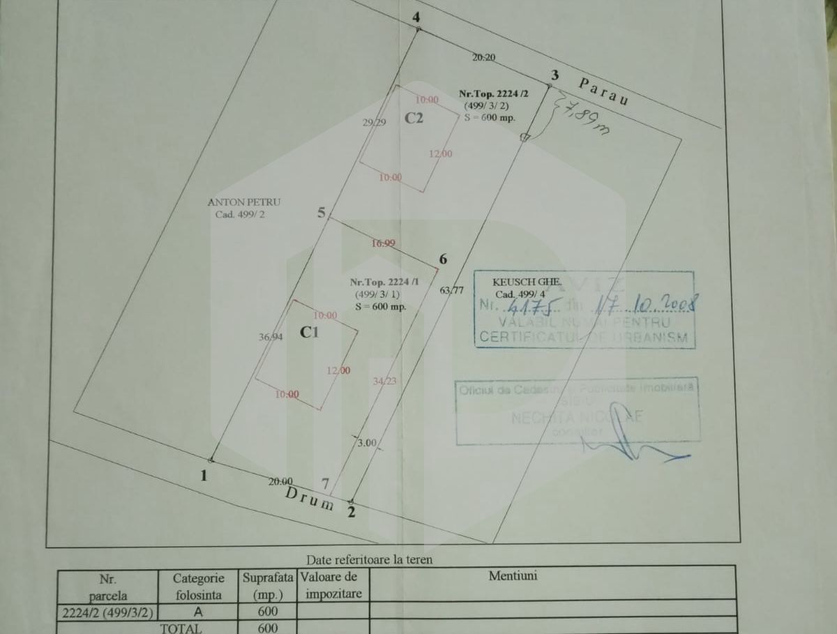Teren in Cristian- 1200 mp- Construire 2 case indiviuale - Poză 2