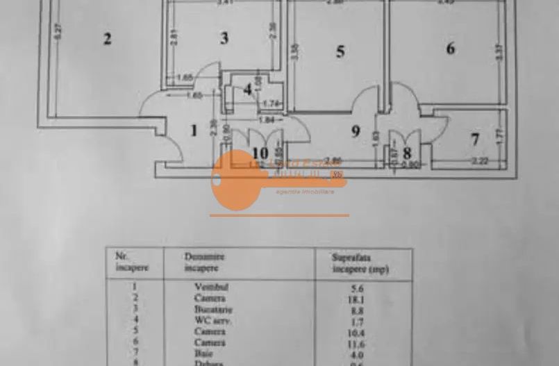 Apartament 3 Camere Metrou Gorjului  5 Min - Schiță 6