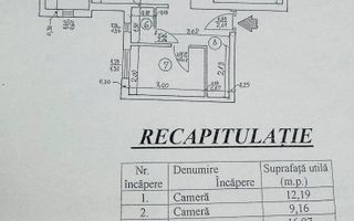 OPORTUNITATE | APARTAMENT 3 CAMERE | OBOR | DECOMANDAT | MOBILAT - Schiță 8