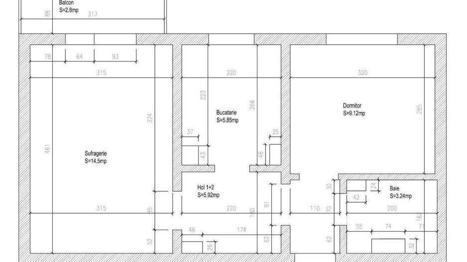 AP. 2 CAMERE TEIUL DOAMNEI, PET-FRIENDLY,REABILITAT, BUCATARIE INCHISA - Schiță 8