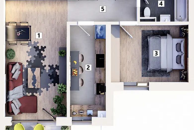 Apartament 2 camere cu loc de parcare inclus - Poză 19