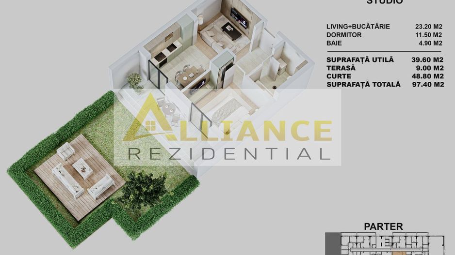 APARTAMENTE NOI CU CURTE PROPRIE | STR. BIRUINTEI I METROU - Poză 4