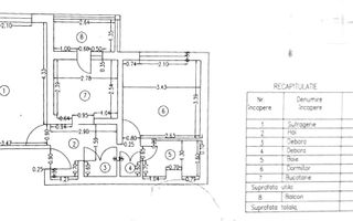 Apartament 2 Camere decomandat 52mp Rovine la J-uri 1986 -teava gaze - Schiță 9