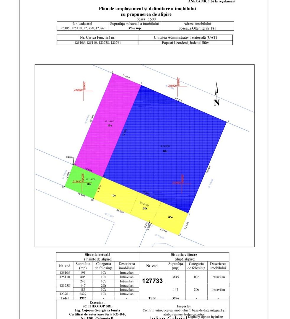 Teren intravilan 3996 mp - Danubiana - Popesti Leordeni - Poză 3