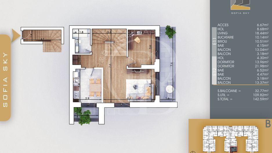 Apartament 4 camere-Duplex Bloc Finalizat Theodor Pallady - Schiță 2
