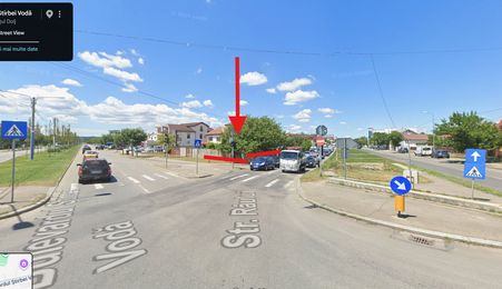 Teren 500 mp , colț stradal, vizibilitate maximă, lângă stadion – Craiova
