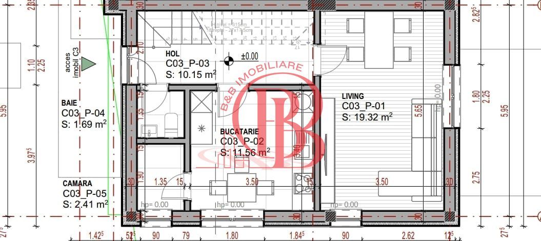 Vilă Triplex 4 Cam Arhitectură Modernă- Grădină Individuală -Panouri solare - Schiță 9