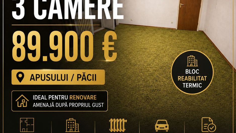 De vanzare apartament 3 camere Gorjului/Apusului A258 - Poză 1