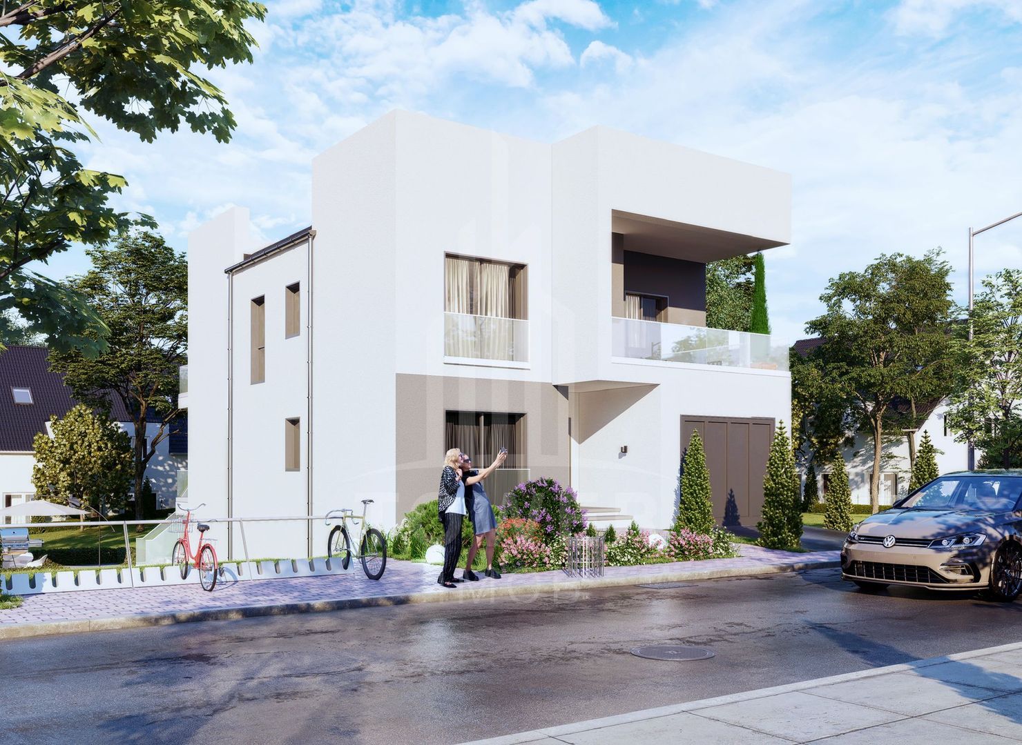 Casă modernă în Cisnădioara / Cisnădie – vedere către Cetatea Cisnădioara - Poză 1