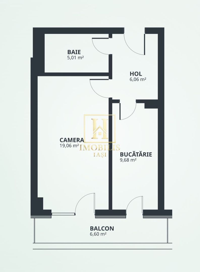 Compex Rezidential Tatarasi! Apartament cu 1 camera, Dec.,et.1, 42mp. - Poză 4