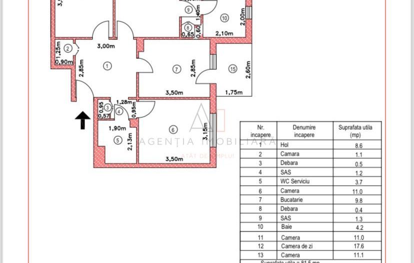 4 Camere Gorjului Metrou | Comision 0% - Poză 12