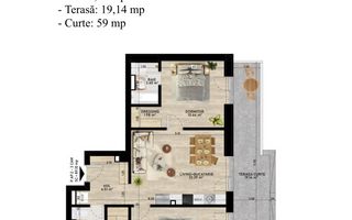 Apartament 3 Camere_PREMIUM_ Parter**Curte 59 mp//Lacul Pipera - Poză 21