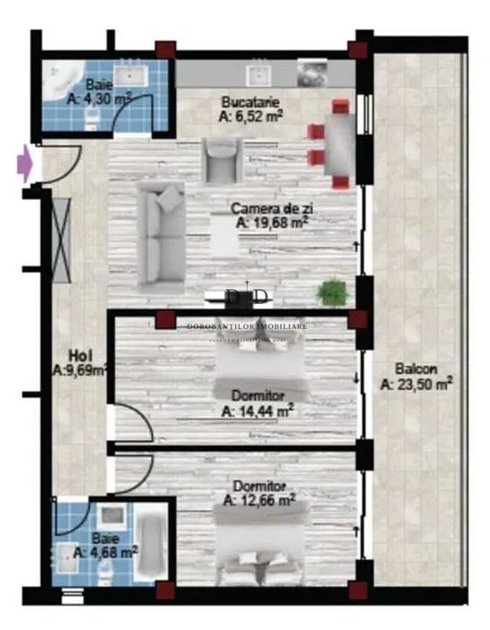 Chirie 3 camere-parcare subterana-zona Andrei Muresanu - Poză 8