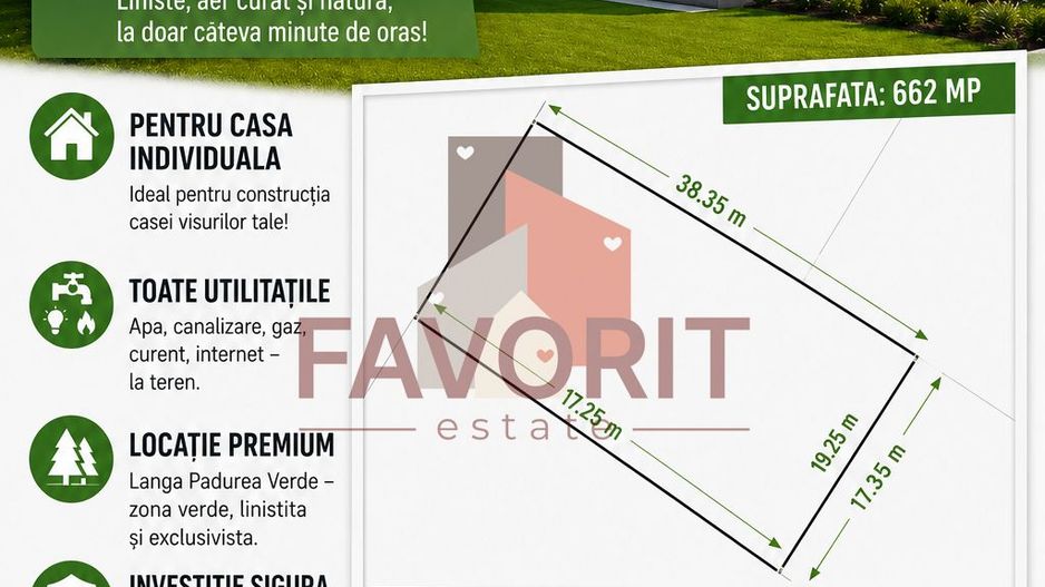 Teren de vânzare Dumbrăvița,lângă Pădurea Verde | Toate utilitatile - Poză 2