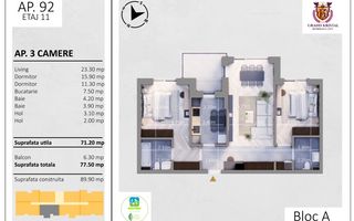 Apartament decomandat cu 3 camere si balcon - zona Bd Metalurgiei - Poză 7