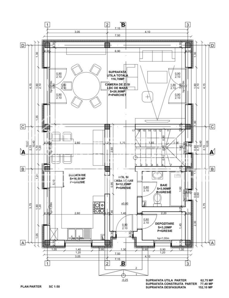 Casă modernă cu 4 camere și 300 mp de curte, in Sura Mica - Schiță 9