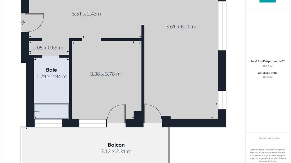 Apartament cu 2 camere, terasă de 18 mp – confort și eleganță - Poză 4