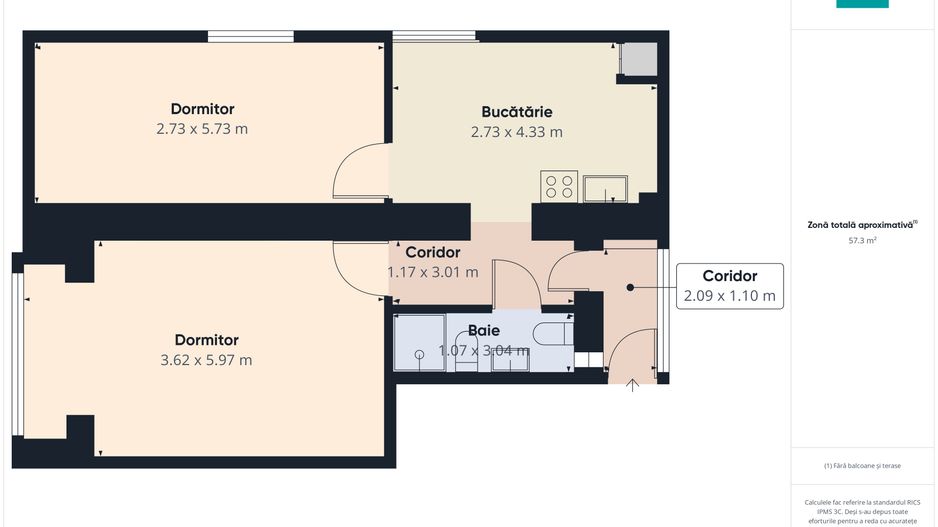 Apartament de inchiriat 2 camere Central - Magheru - Poză 10