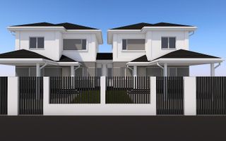 Duplex despartit prin camera tehnica. Carport. Finisaje la alegere - Poză 1