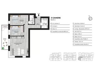 Apartament 3 camere***Proiect NOU***//Lake view//Dna Ghica//Colentina - Schiță 27