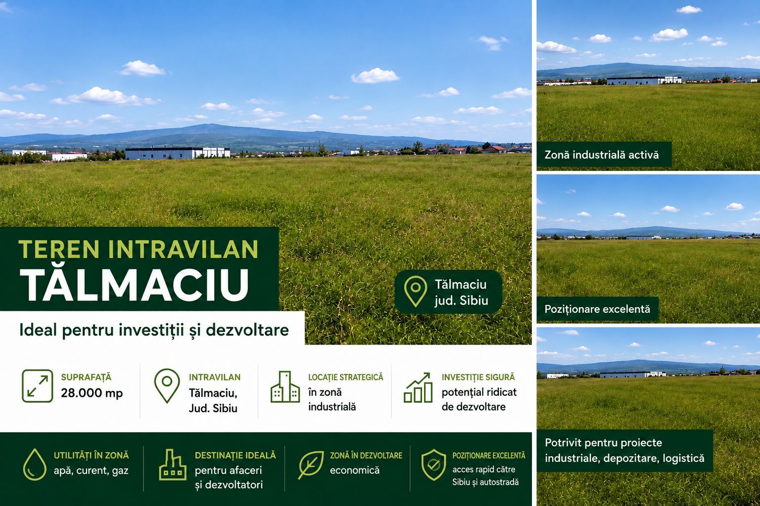 Teren intravilan 28.000 mp Tălmaciu – oportunitate de investiție - Poză 1
