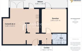 Tur virtual apartament 2 camere - intrare în Dumbrăvița, zona Kaufland - Poză 18