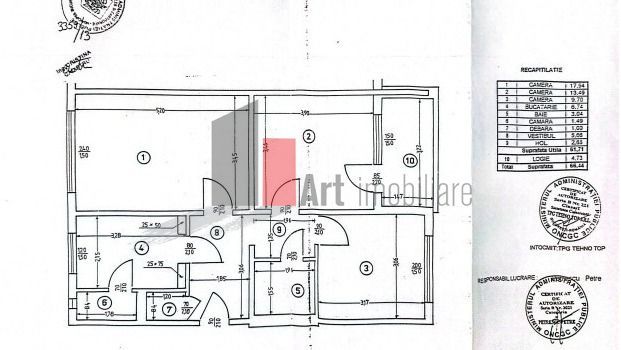 Apartament 3 camere decomandat Trapezului - Schiță 19