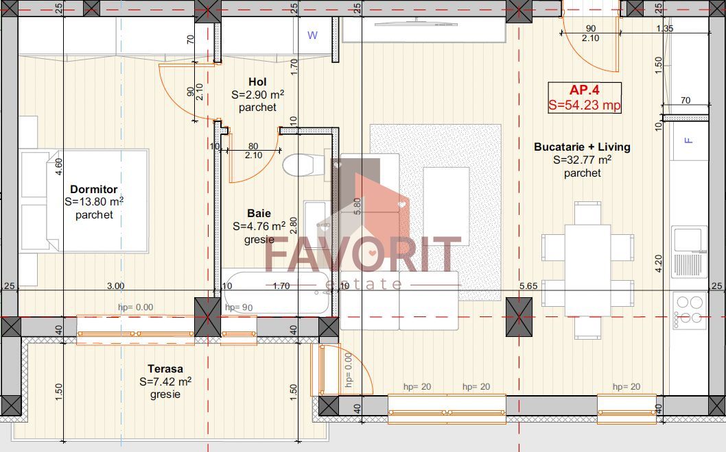 Braytim. Mobilat si utilat. Disponibil imediat. - Schiță 16
