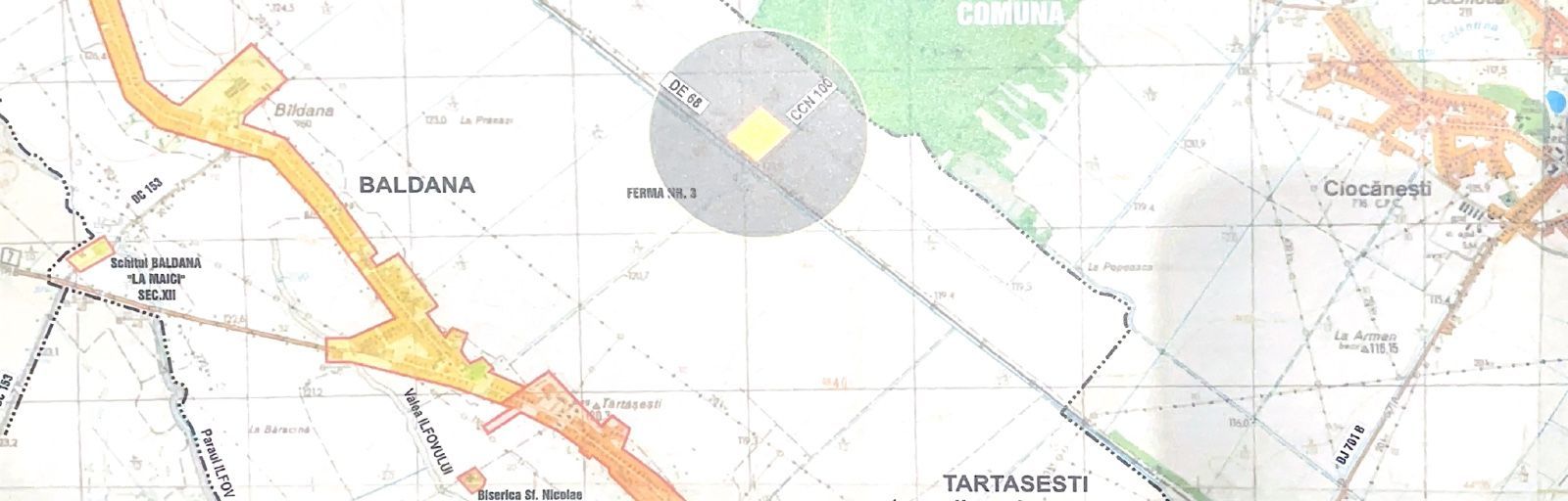 Teren intravilan arabil | Tartasesti | Baldana | Db 6,6 ha - Poză 2