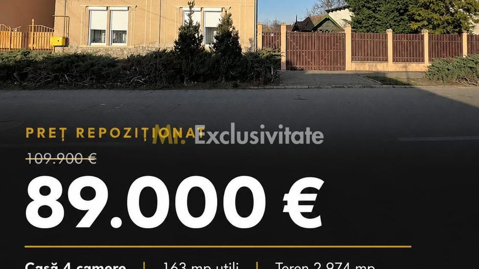 Casă 4 camere cu Teren 2.974 mp | Rezidență sau afacere | Carei - Poză 1