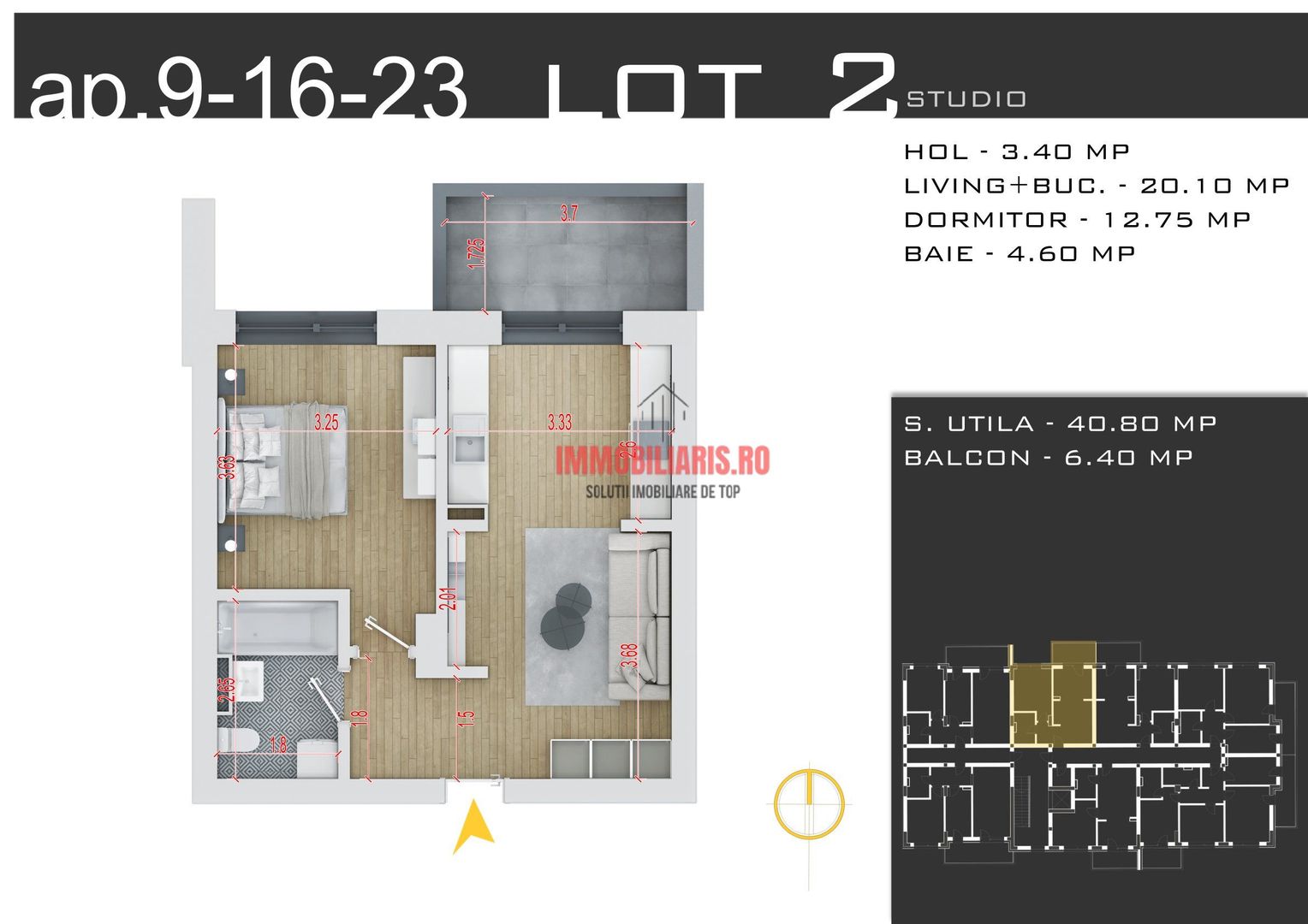 Theodor Pallady-Metrou - Parcare Inclusa - Fara Comision - Schiță 2