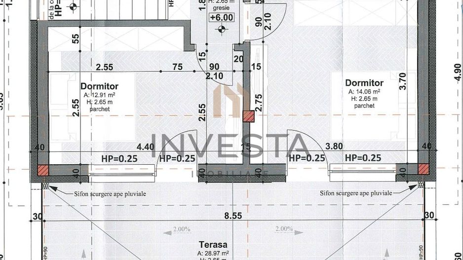 Apartament in vila! 4 camere 109 mp utili + 29 mp terasa! - Schiță 4