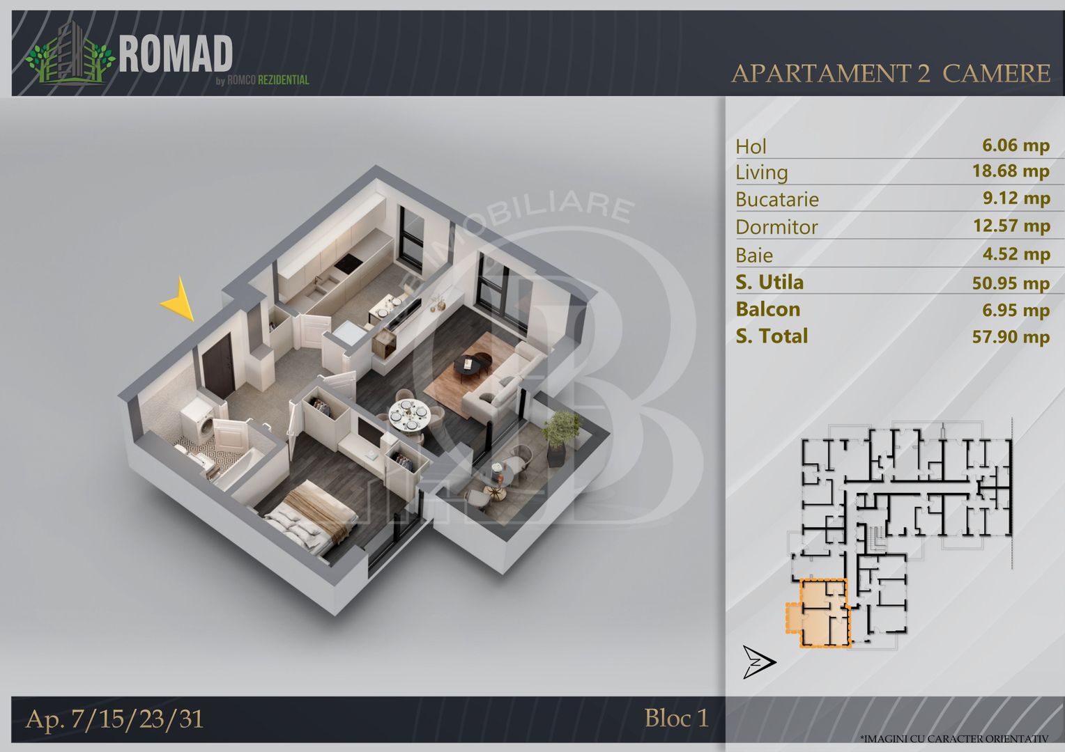 2 Camere Theodor Pallady-Proiect Premium Panouri Solare - Schiță 1