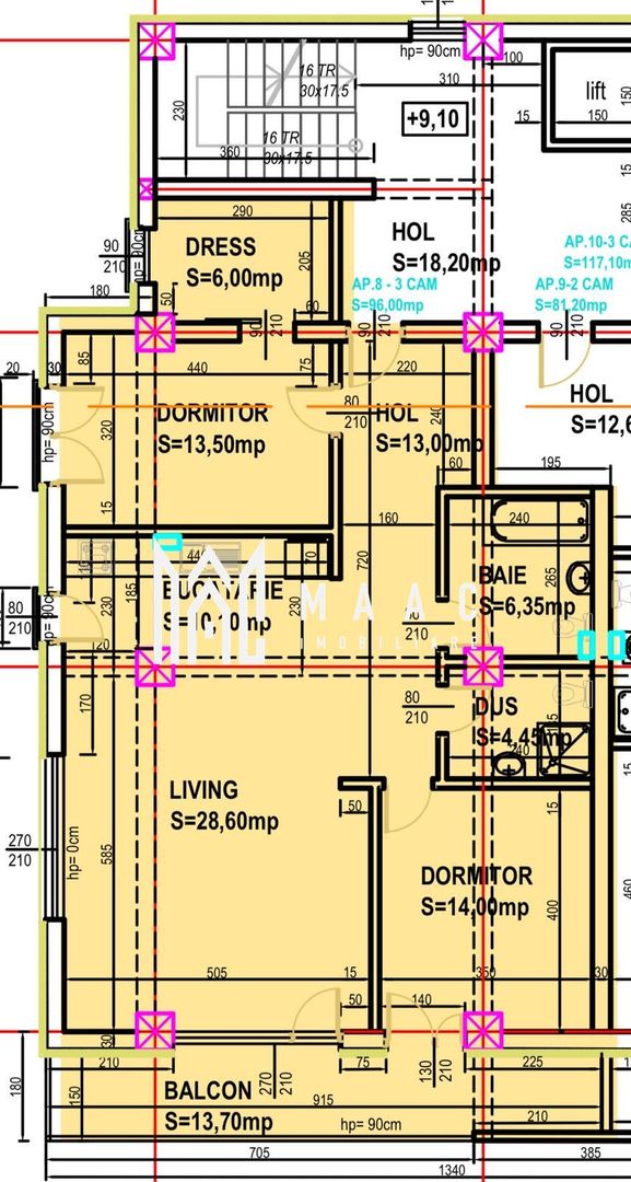 Apartament 3 camere | 110MP | Bloc Nou - Poză 11