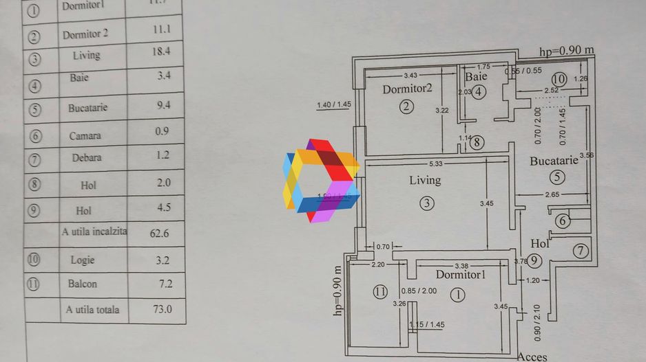 Apartament 3 camere de vânzare Brasov, zona Scriitorilor,  73 mp, Plus-imo.ro - Poză 11