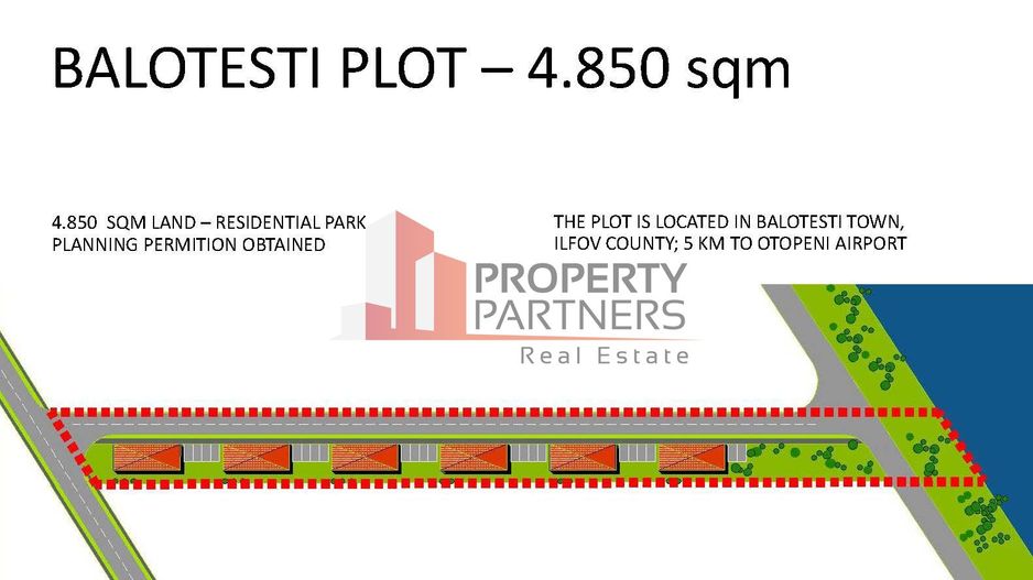 Teren intravilan in Balotesti, pe marginea lacului - Poză 1